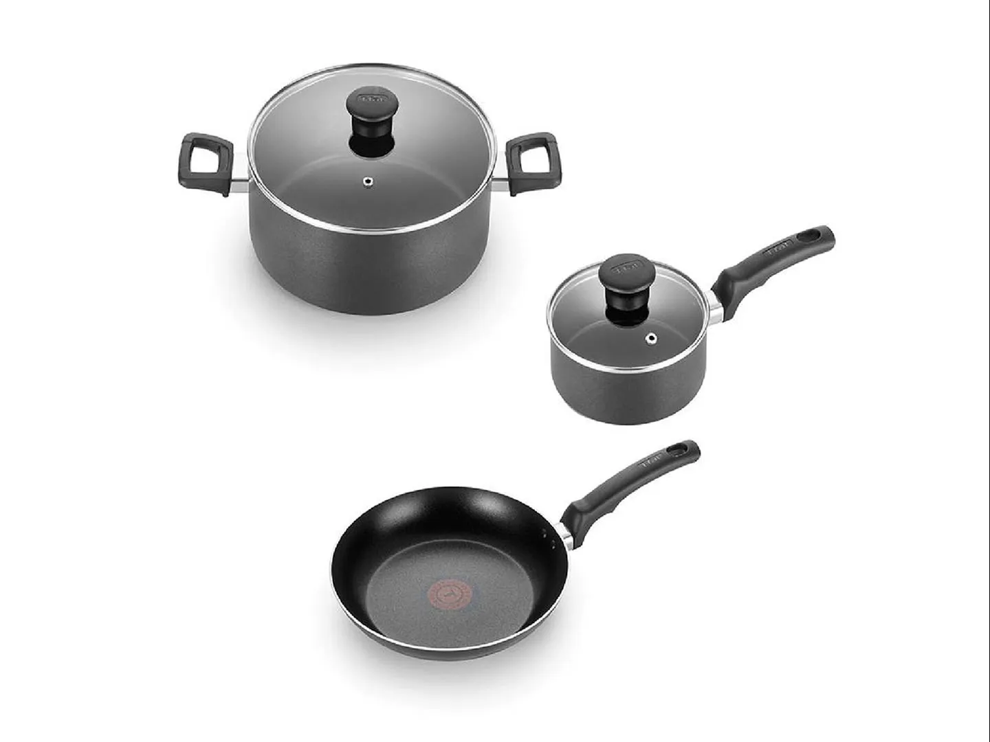 TFAL FAMILY COOK NEGRO BATERIA DE COCINA  5 PZAS