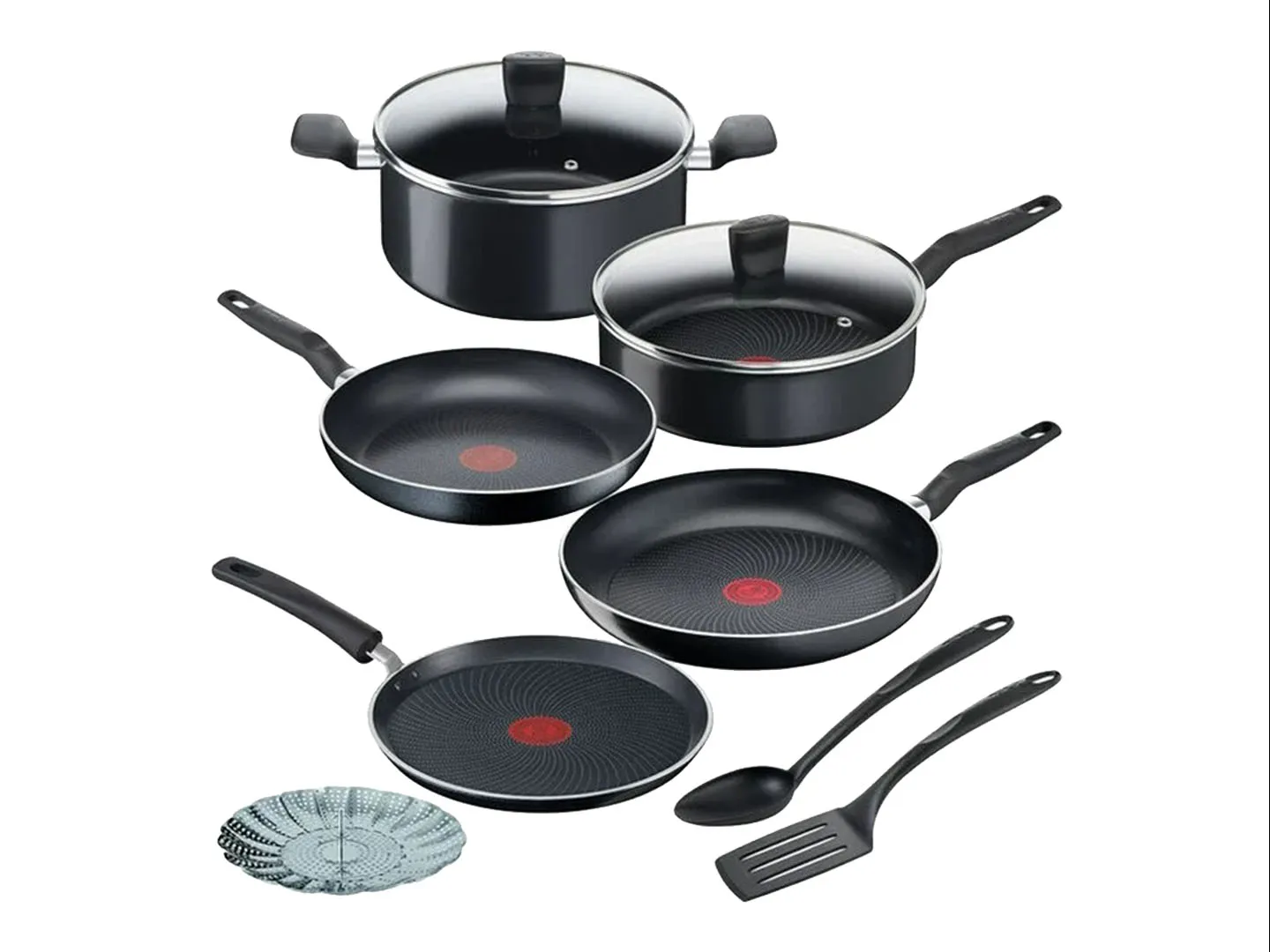 TFAL START EASY NEGRO BATERIA DE COCINA  10 PZS
