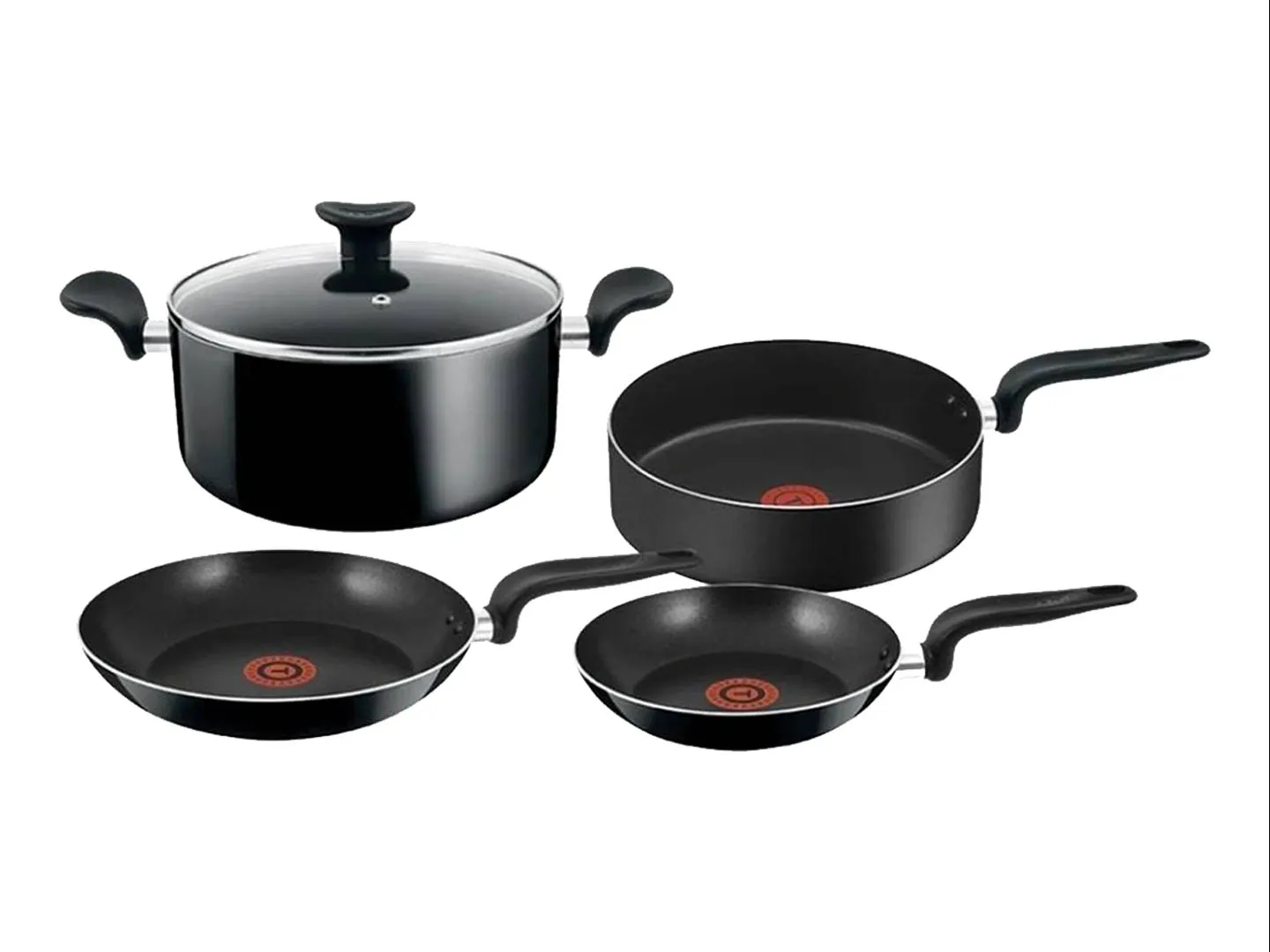TFAL VITAL 390900 NEGRO BATERIA DE COCINA  5 PZAS
