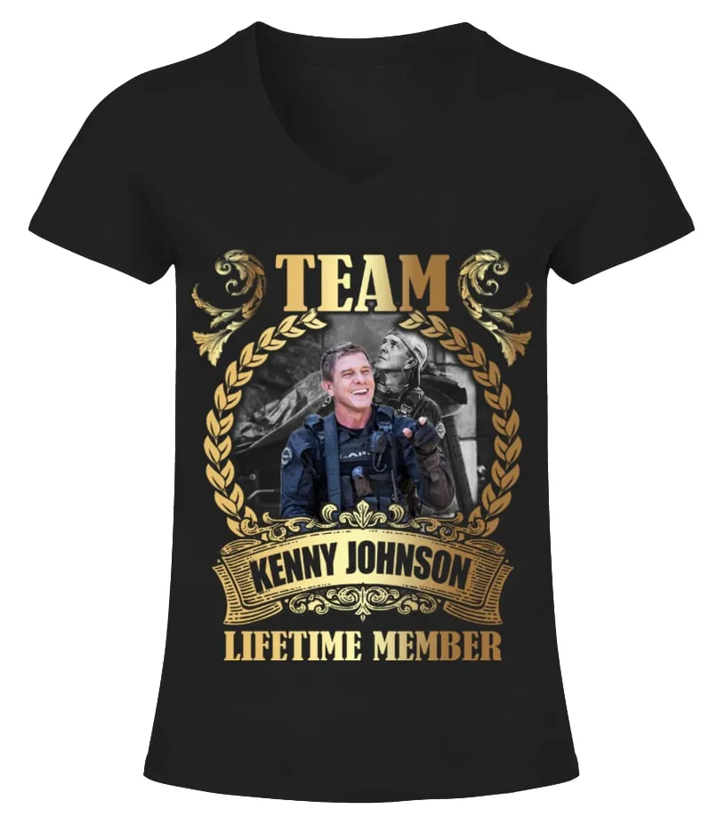 TEAM KENNY JOHNSON  LIFETIME MEMBER CAMISETA CUELLO PICO MUJER