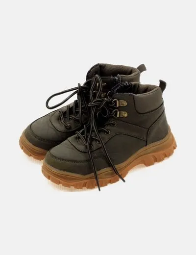 Tex Botín verde cordones