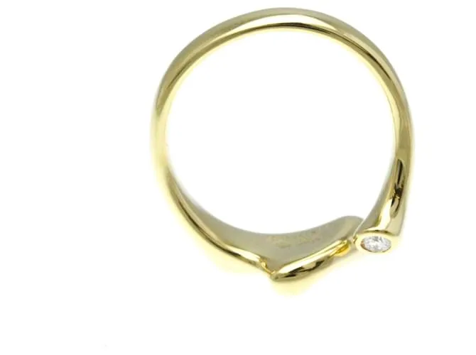 Tiffany & Co Anillo de diamante Tiffany Full Heart Dorado 