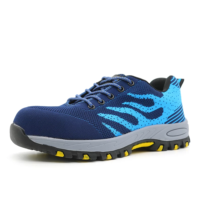 TM214 Zapatos de seguridad deportivos transpirables resistentes a los ácidos y al aceite con suela de acero y puntera de acero