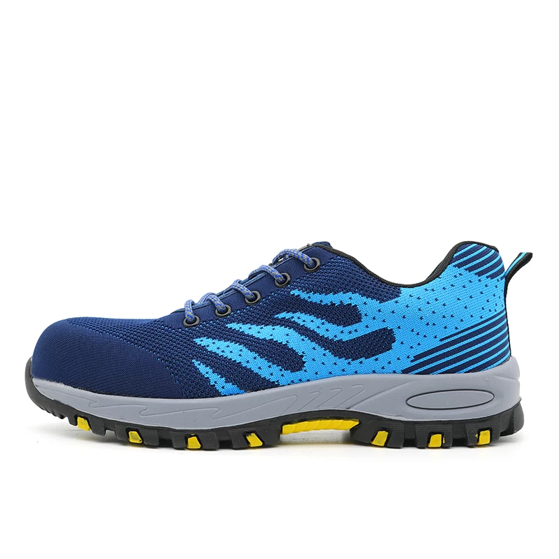 TM214 Zapatos de seguridad deportivos transpirables resistentes a los ácidos y al aceite con suela de acero y puntera de acero