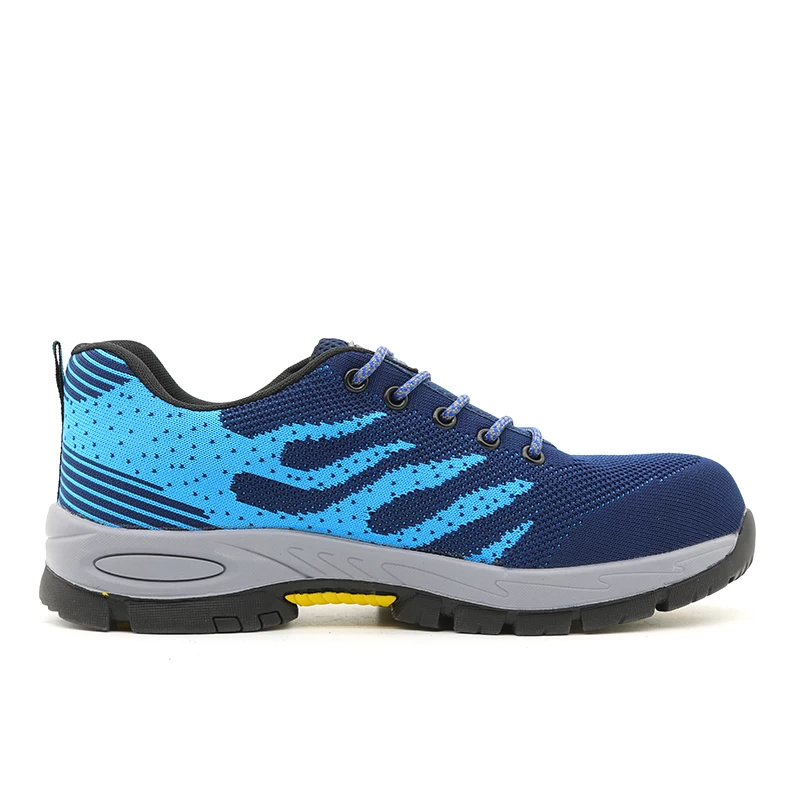 TM214 Zapatos de seguridad deportivos transpirables resistentes a los ácidos y al aceite con suela de acero y puntera de acero