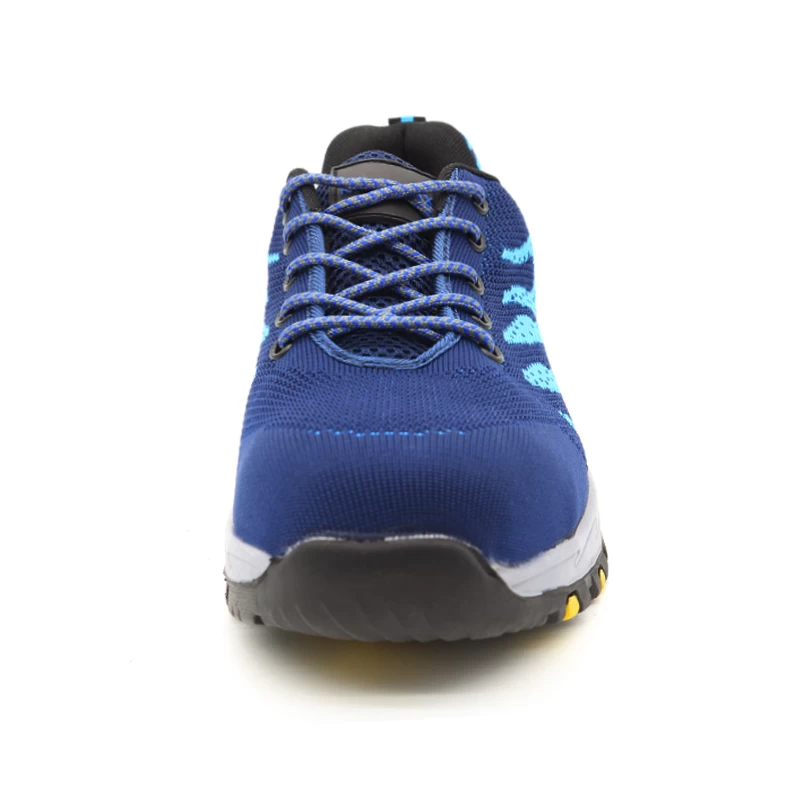 TM214 Zapatos de seguridad deportivos transpirables resistentes a los ácidos y al aceite con suela de acero y puntera de acero