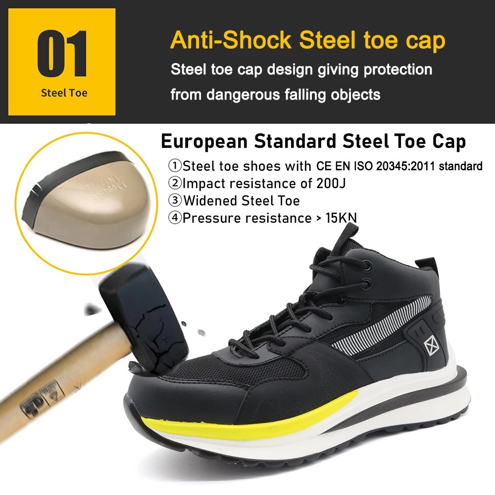TM267B Zapatos de seguridad deportivos antideslizantes y ligeros con punta de acero para hombres