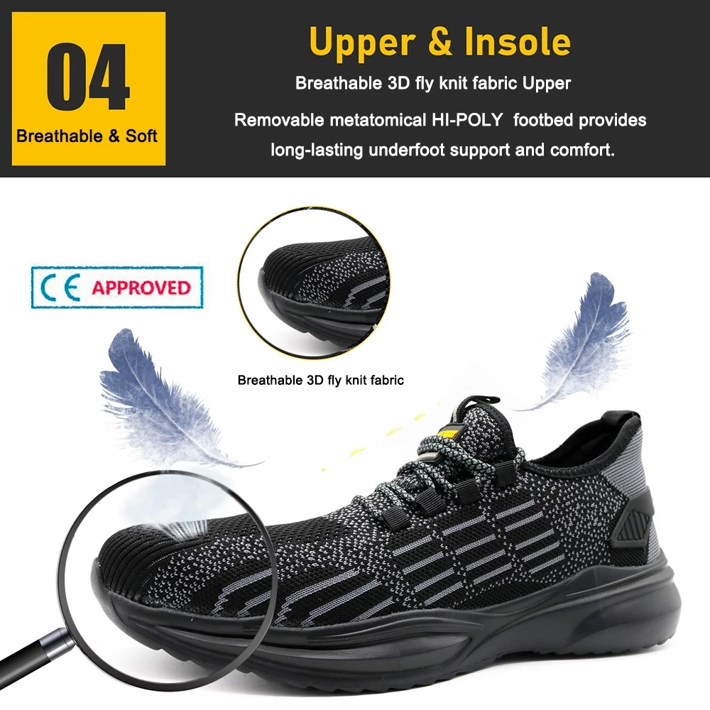 TM270 Zapatos de seguridad deportivos con suela de EVA blanda antiperforación con punta de acero