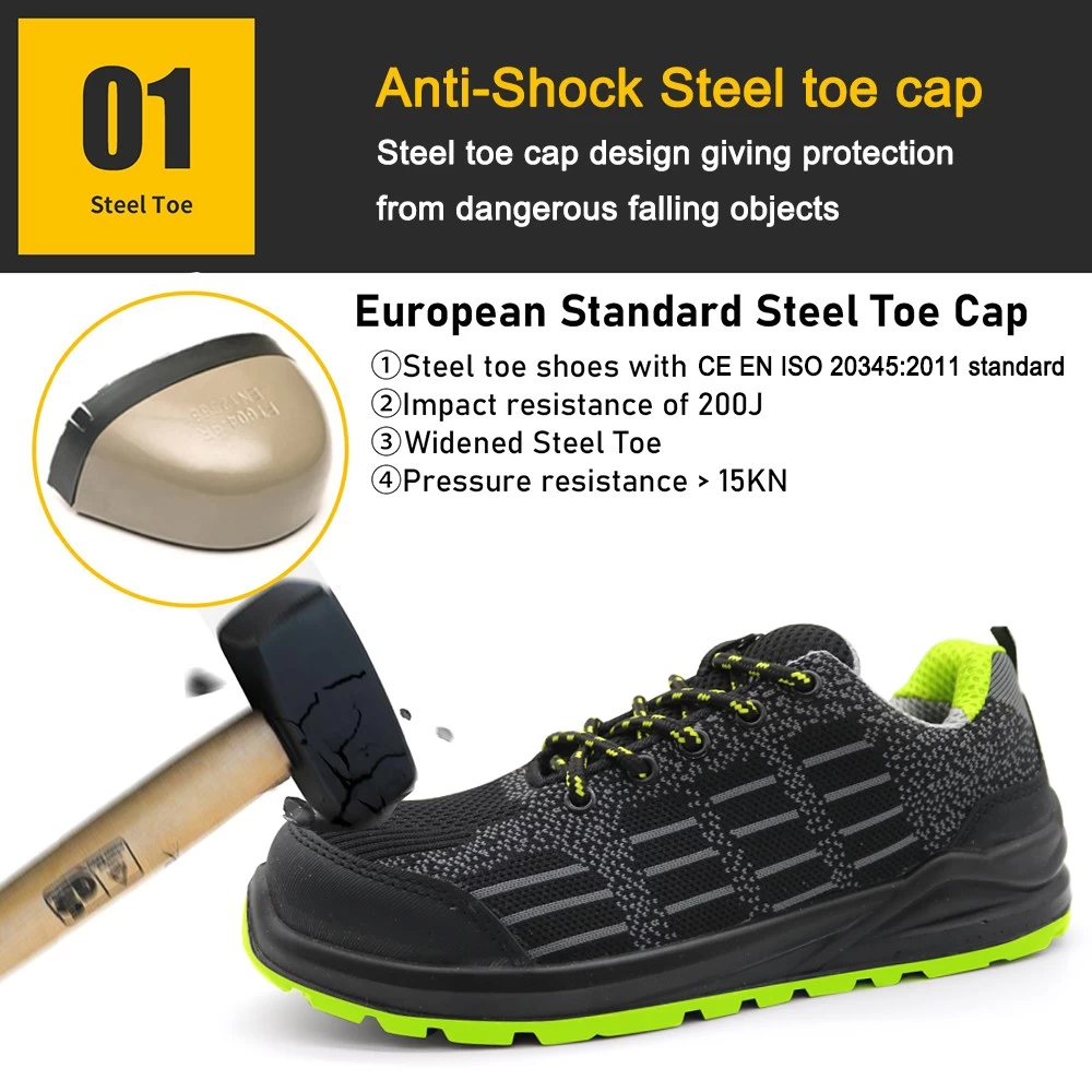 TM274 Zapatos de seguridad deportivos baratos, antideslizantes, resistentes al aceite y con punta de acero