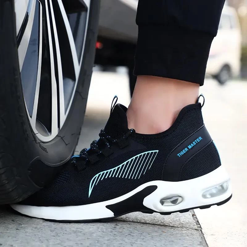 TM3072 Talón amortiguador a prueba de pinchazos puntera de acero moda zapatos de seguridad deportivos