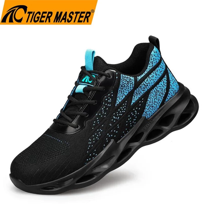 TM3075 Zapatos de seguridad deportivos casuales livianos con suela de EVA suave con punta de acero
