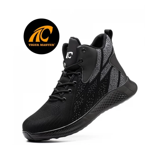 TM3082 Zapatos de seguridad deportivos con punta de acero y tobillo alto para hombres, peso ligero