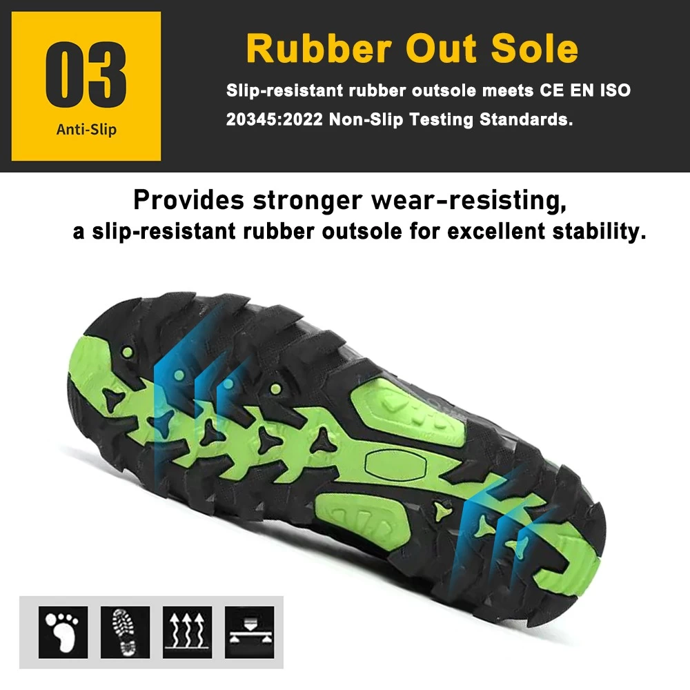 TM3135 KPU zapatos de seguridad deportivos de senderismo con punta compuesta superior para hombres