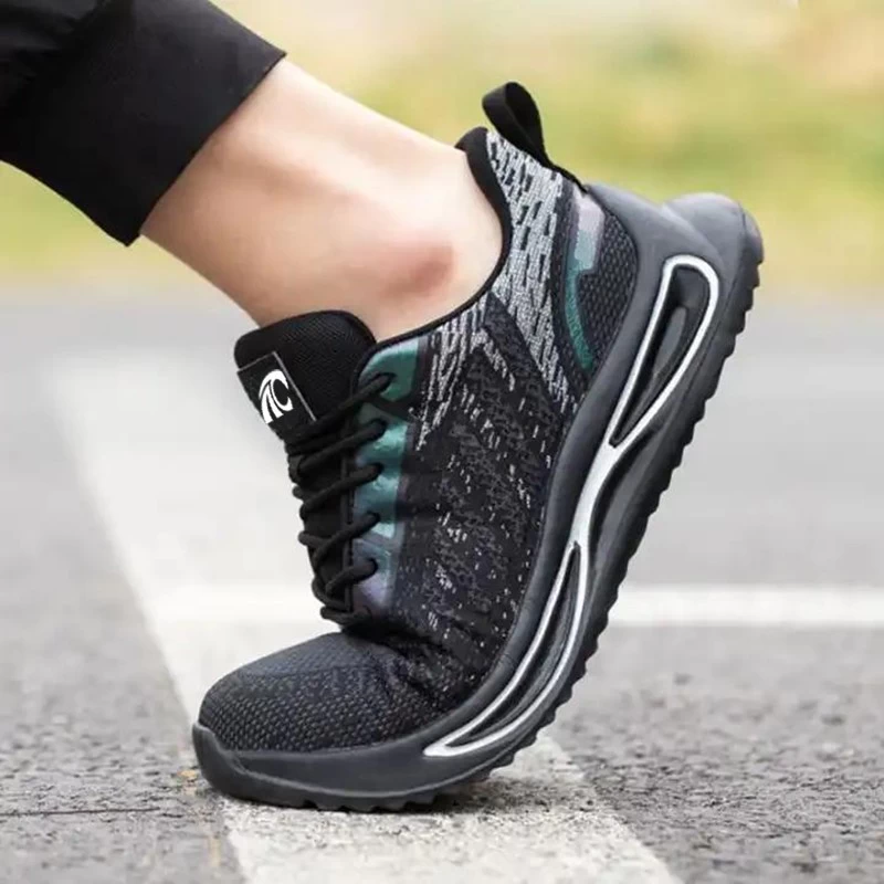 TM3140 Zapatos de seguridad de moda para hombre con punta de acero antideslizantes y a prueba de pinchazos deportivos