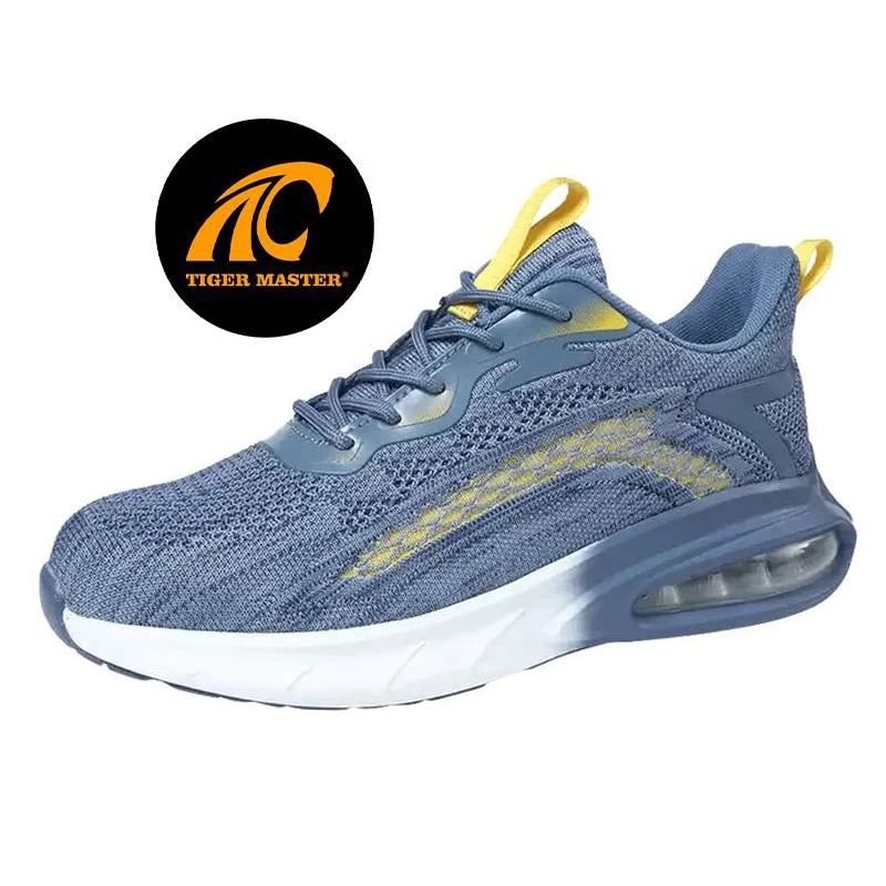 TM3141 Zapatos de seguridad deportivos de moda, livianos, con amortiguación de aire y punta de acero