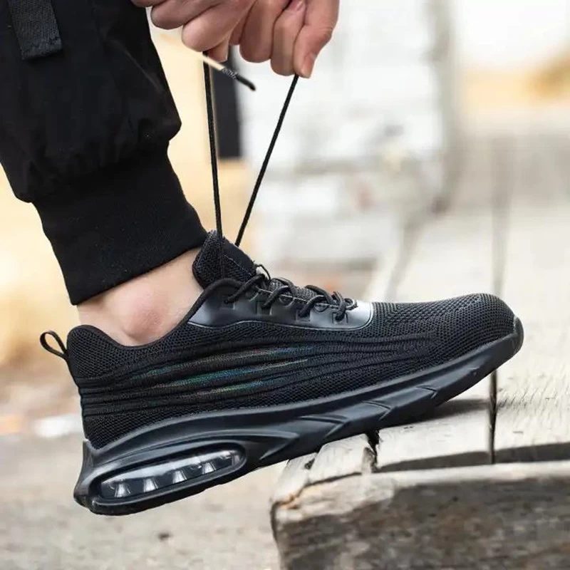TM3145 Zapatos de seguridad deportivos de logística con protección de punta de acero y absorción de impactos para hombres