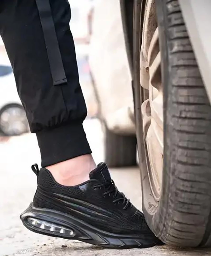 TM3145 Zapatos de seguridad deportivos de logística con protección de punta de acero y absorción de impactos para hombres