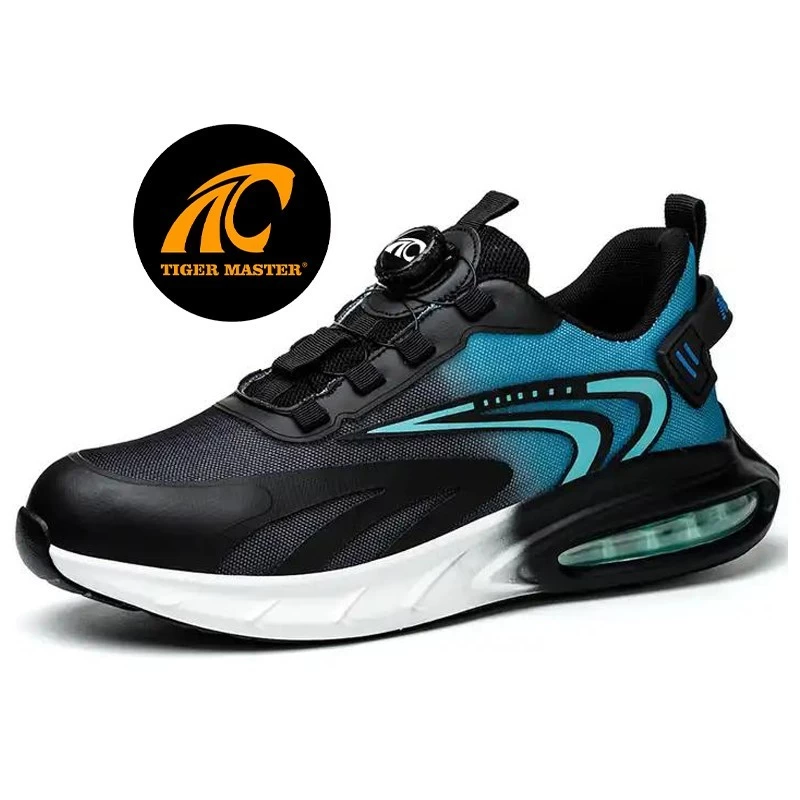TM3148 Zapatos de seguridad deportivos de moda con sistema de bloqueo rápido y punta de acero