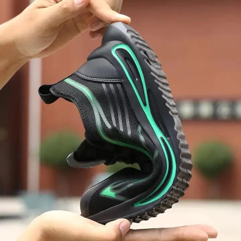 TM3152 Zapatos de seguridad deportivos antideslizantes con punta de acero y resistencia al aceite para hombre