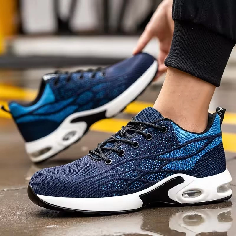 TM3231 Zapatos de seguridad deportivos de moda antipinchazos con amortiguación de aire y punta de acero