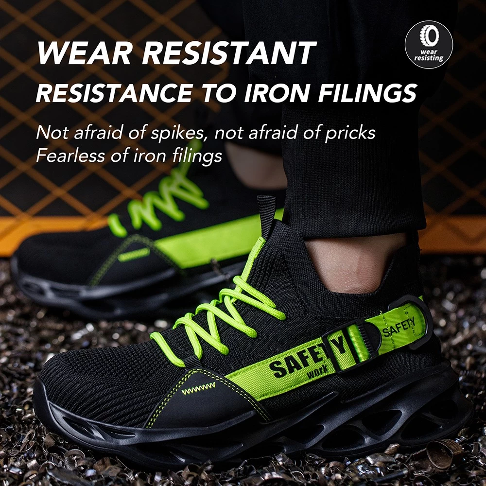 TM3269 Zapatos de seguridad deportivos antipinchazos, cómodos y a la moda, con punta de acero