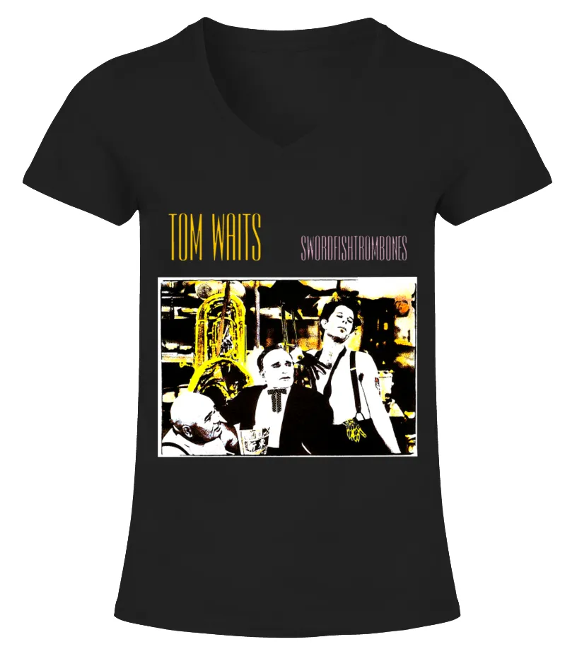 Tom Waits BK (3) Camiseta cuello pico Mujer