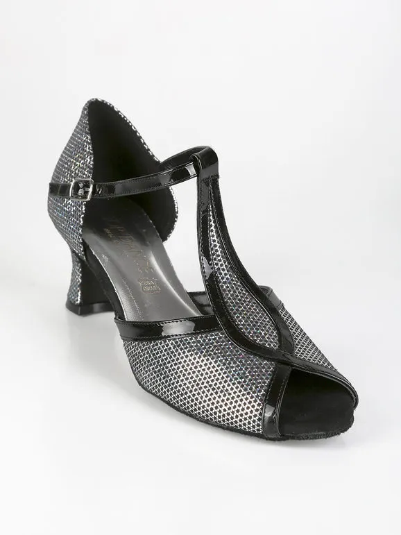 Top Dance Shoes Zapatos de baile mujer plateados