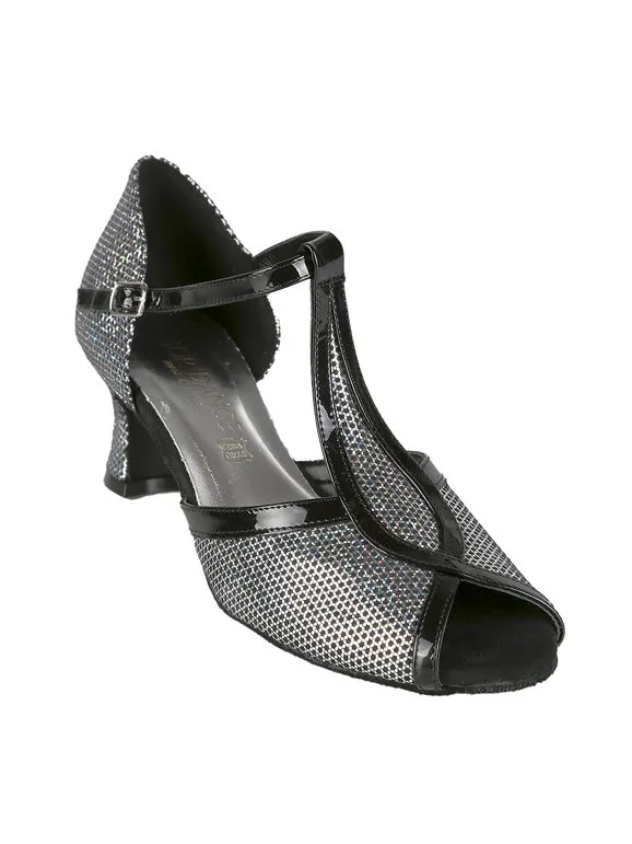 Top Dance Shoes Zapatos de baile mujer plateados