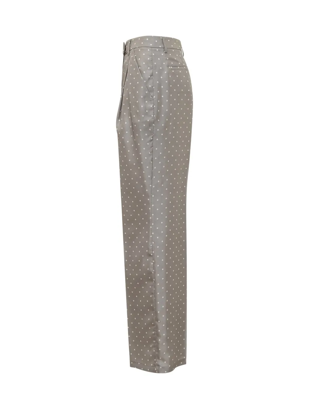 TRUE ROYAL Silk Pants with Polka Dot Pattern