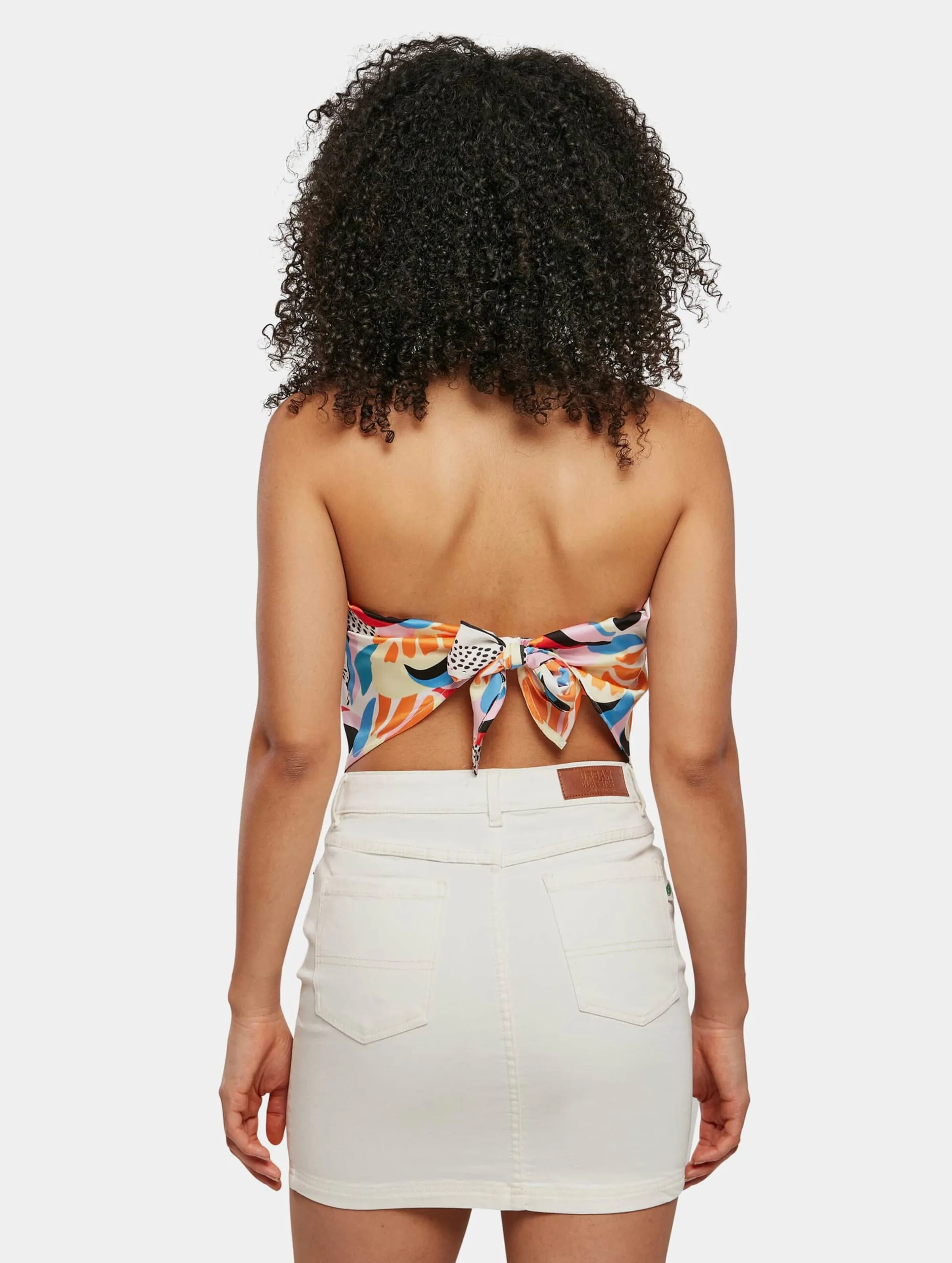 Urban Classics Ladies Cropped Aop Satin Triangle
