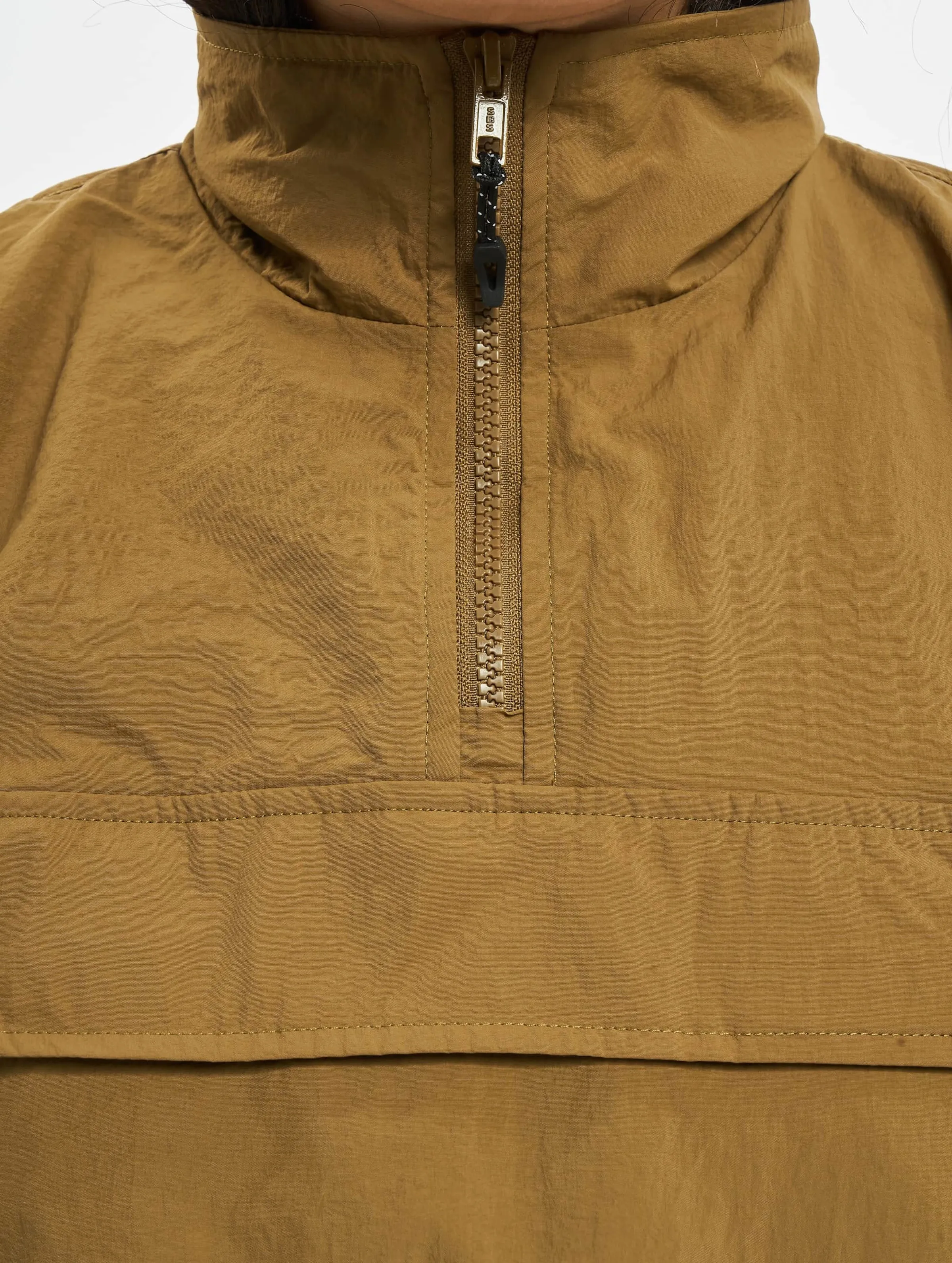 Urban Classics Ladies Cropped Crinkle Nylon Pull Over