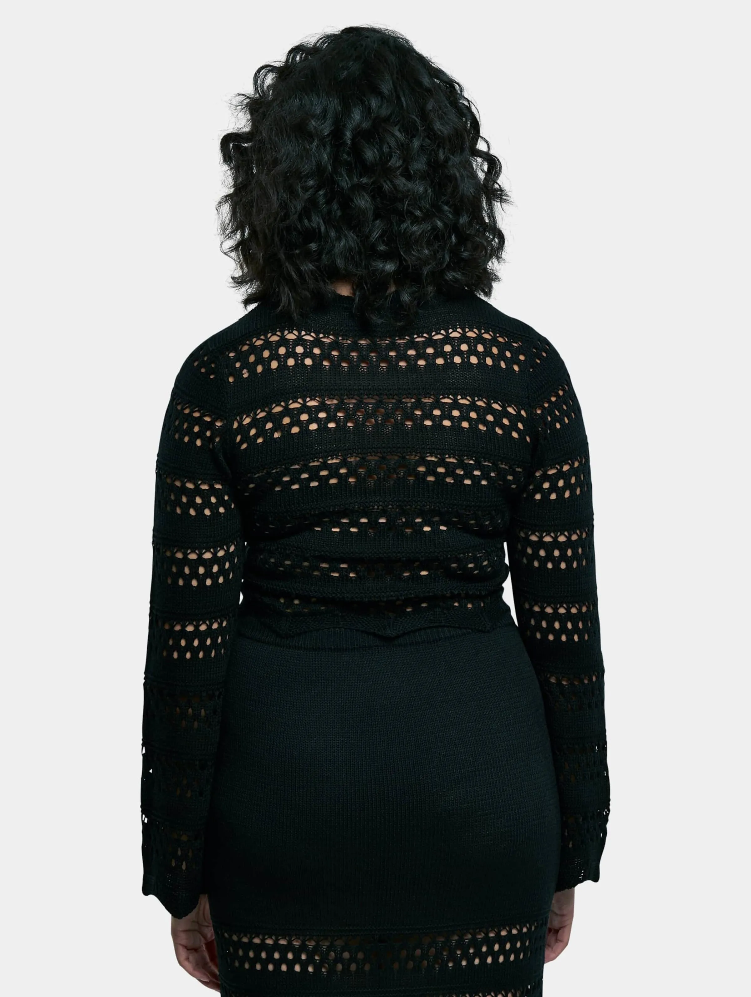 Urban Classics  Ladies Cropped Crochet Knit