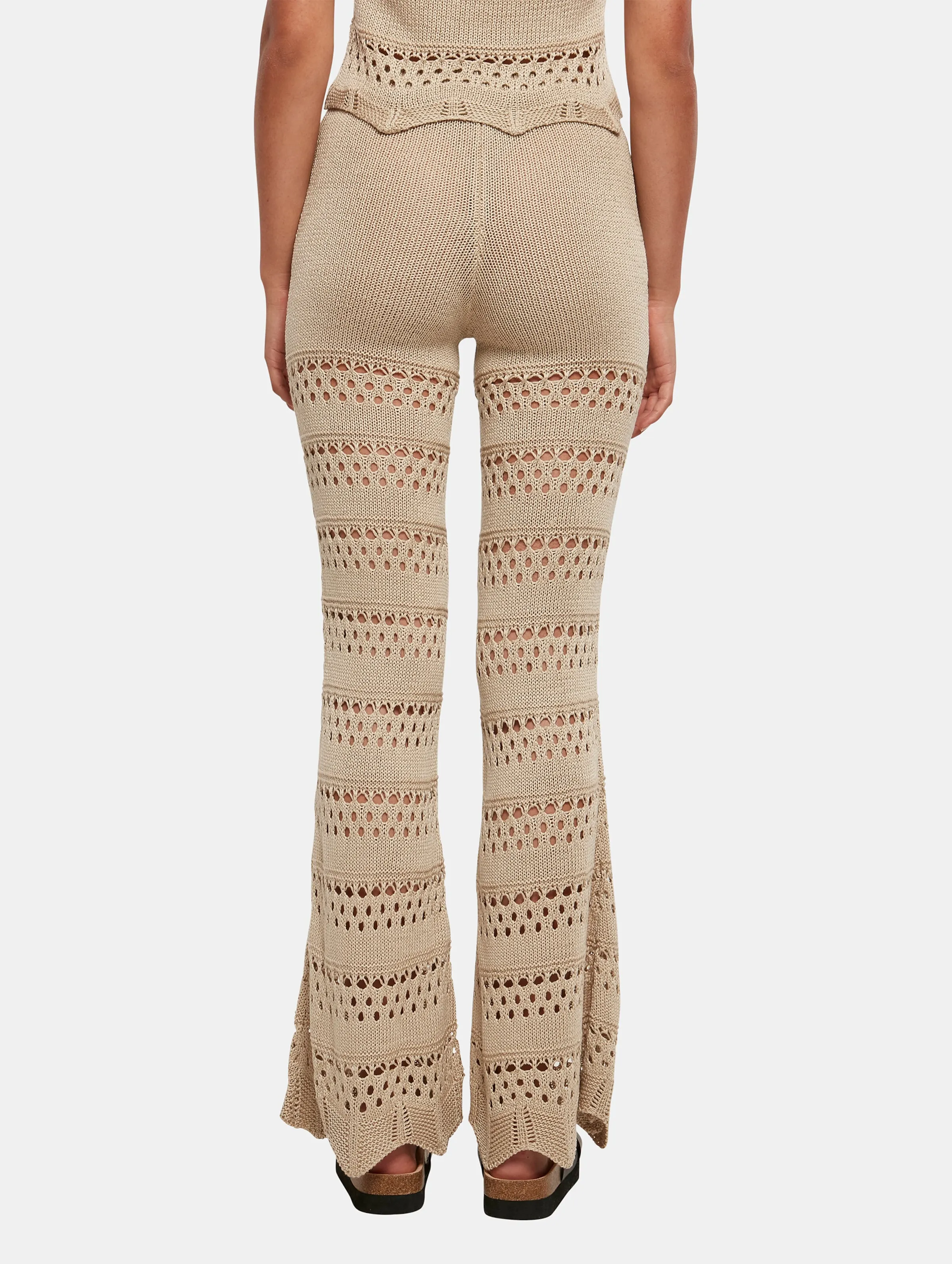 Urban Classics  Ladies Flared Crochet Knit