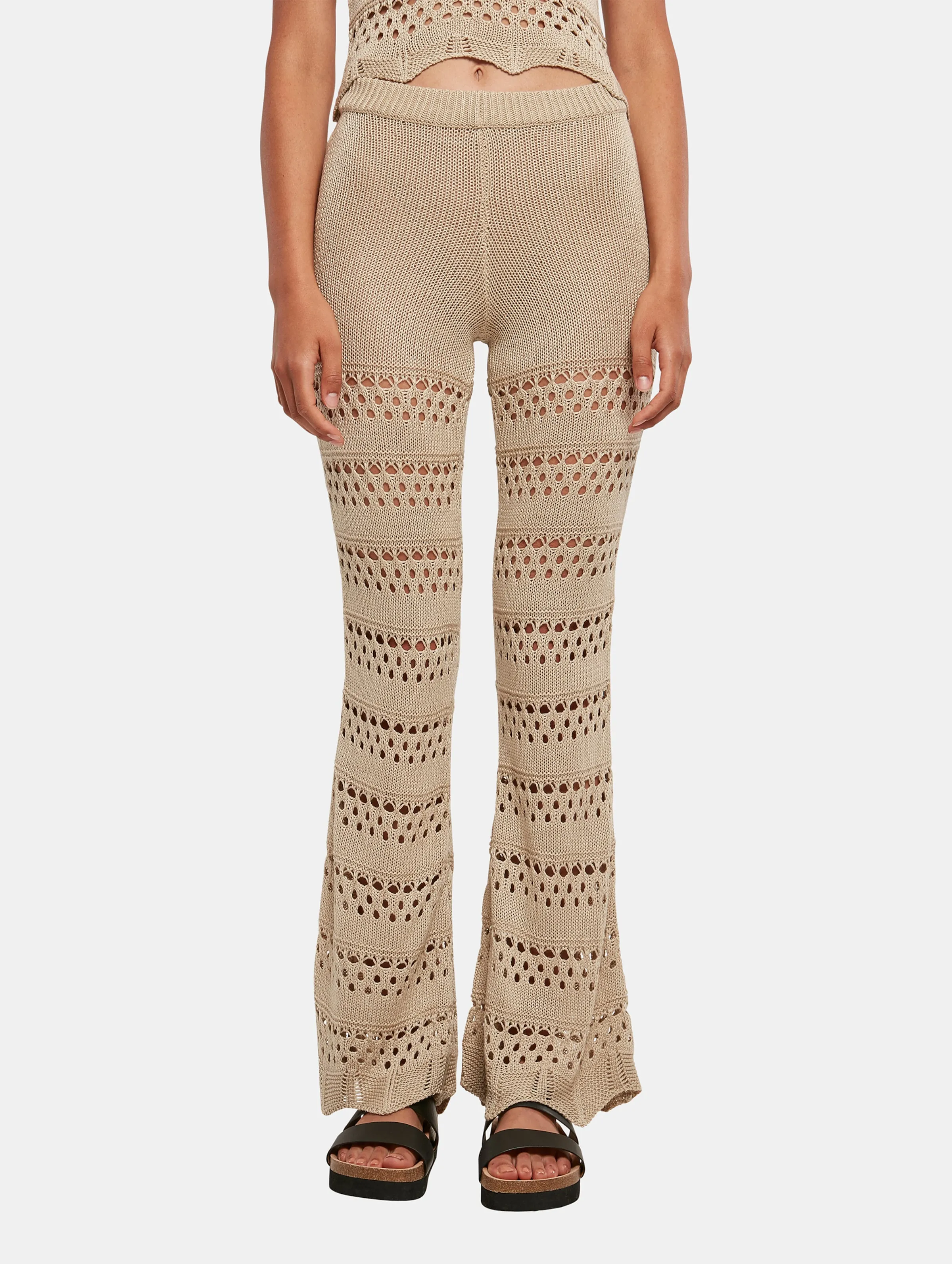 Urban Classics  Ladies Flared Crochet Knit