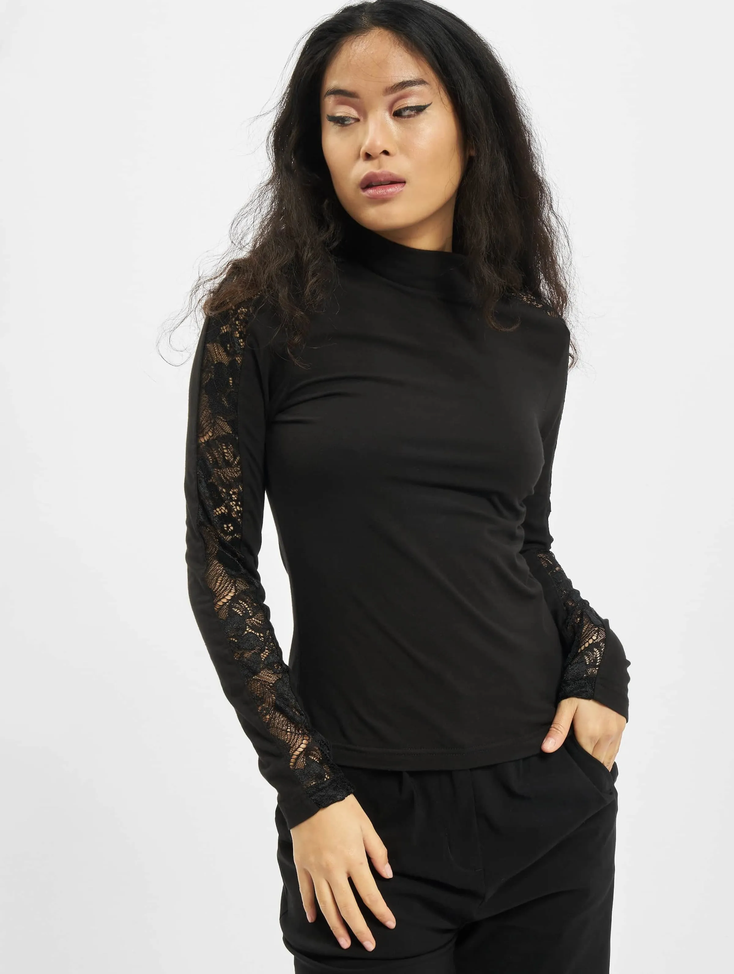 Urban Classics Ladies Lace Striped LS