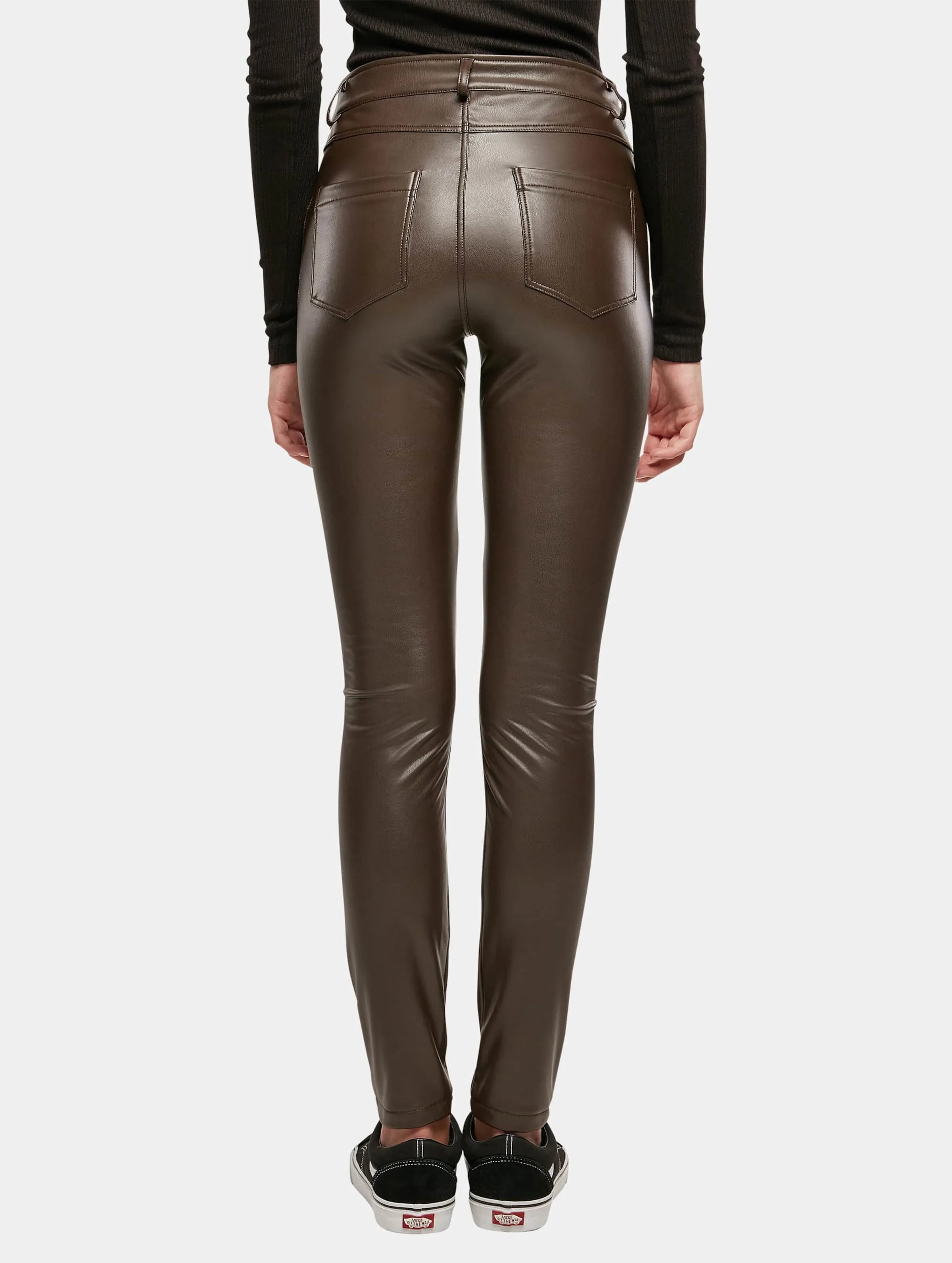 Urban Classics Ladies Mid Waist Synthetic Leather