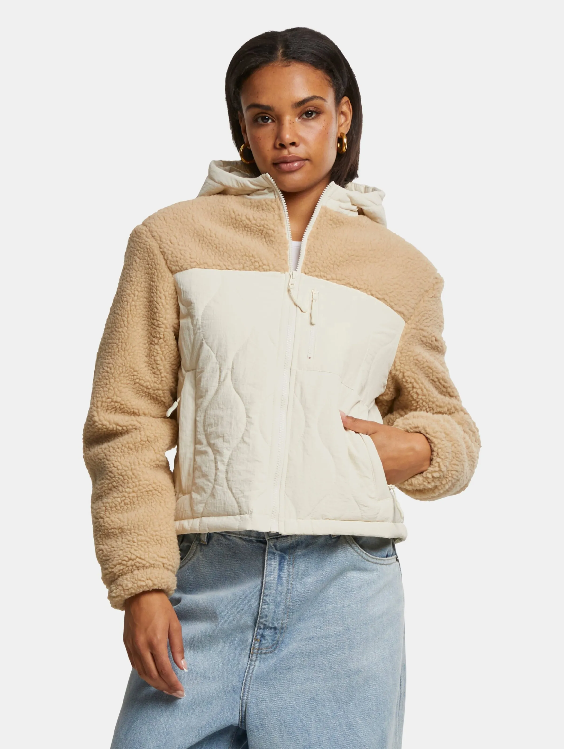 Urban Classics Ladies Sherpa Crinkle Nylon Mix