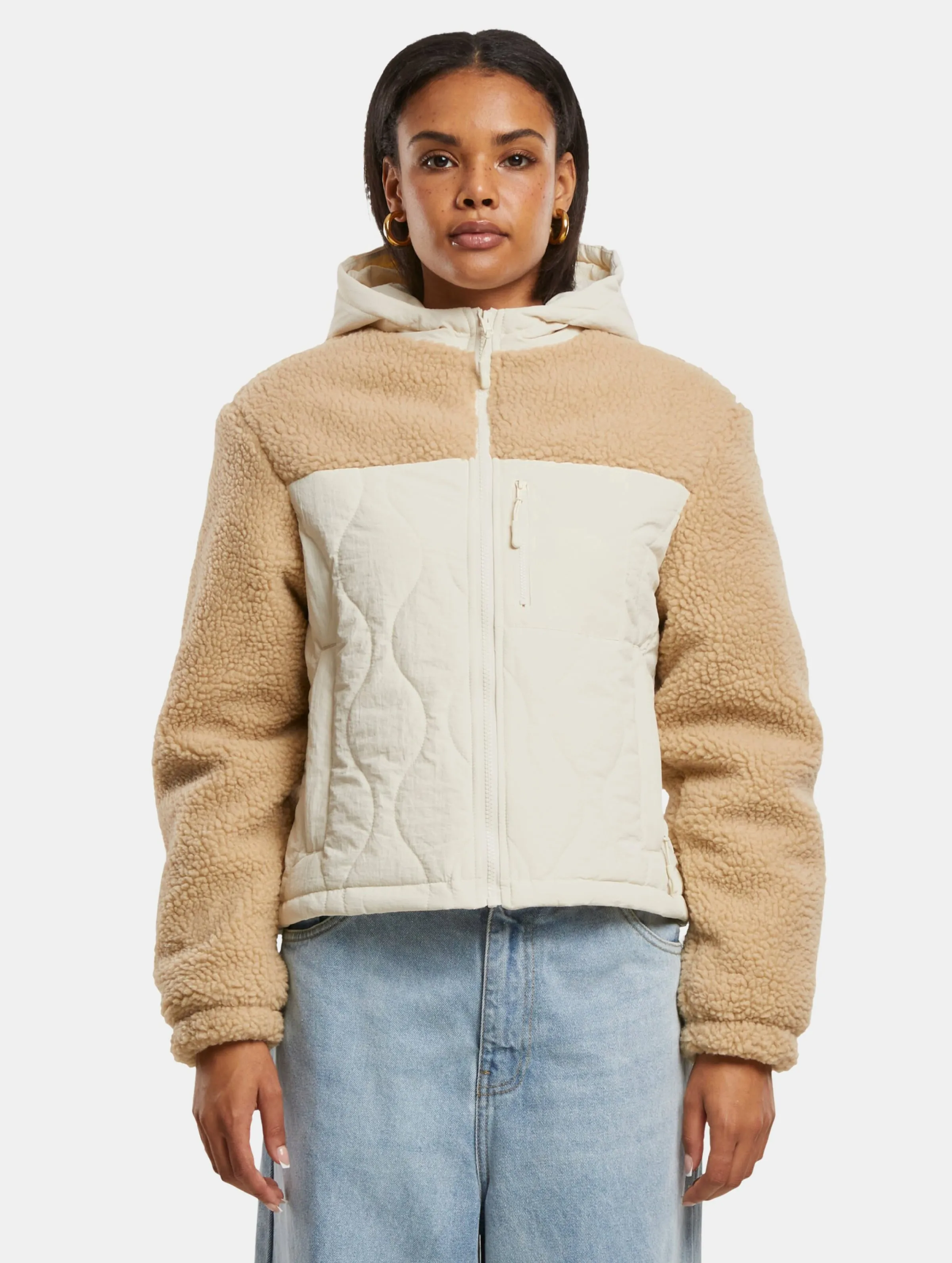 Urban Classics Ladies Sherpa Crinkle Nylon Mix