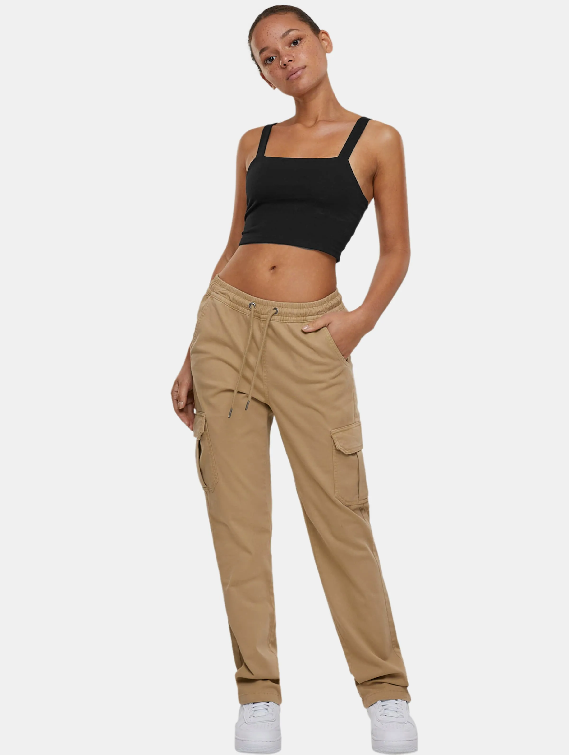 Urban Classics Urban Classics Ladies High Waist Twill Cargohosen