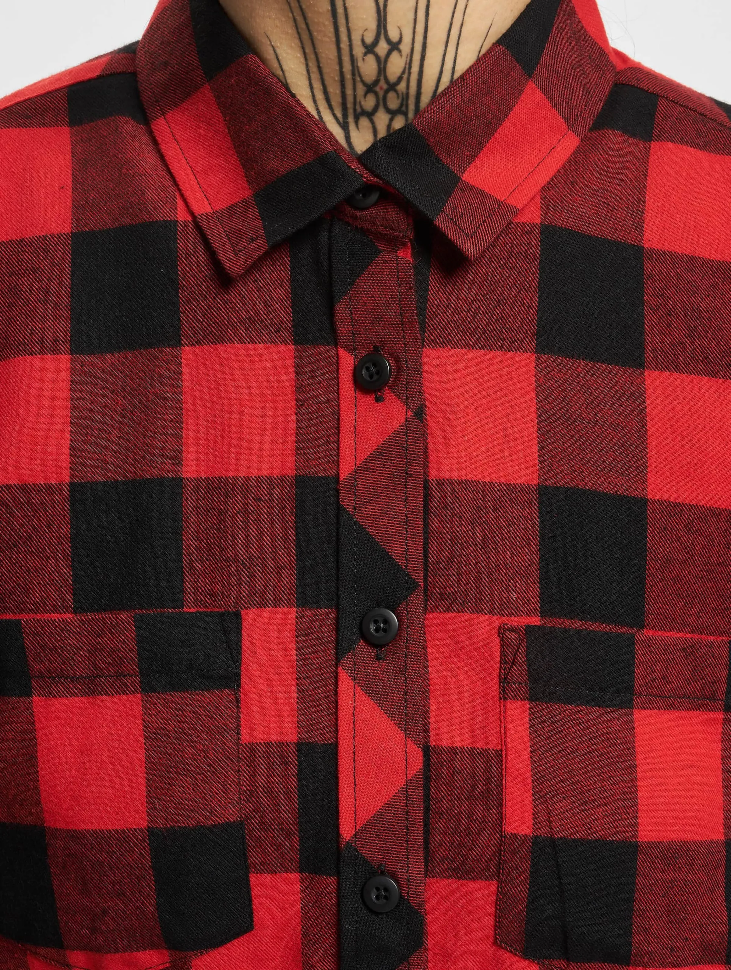 Urban Classics Urban Classics Ladies Turnup Checked Flanell Hemden