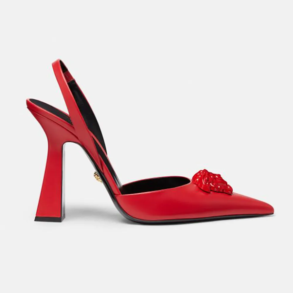 VERSACE ZAPATOS DE SALóN LA MEDUSA SLINGROJOS PARA MUJER CON TACóN DE 10,5 CM DE ALTURA