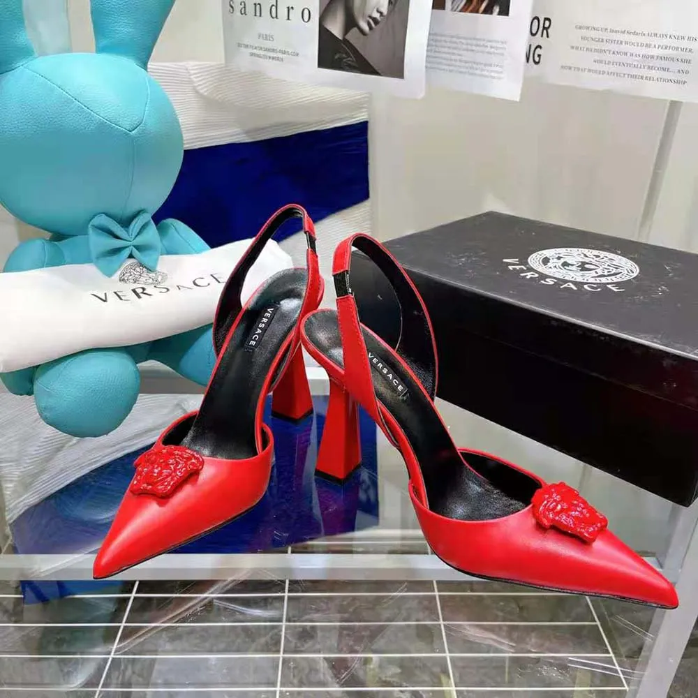 VERSACE ZAPATOS DE SALóN LA MEDUSA SLINGROJOS PARA MUJER CON TACóN DE 10,5 CM DE ALTURA
