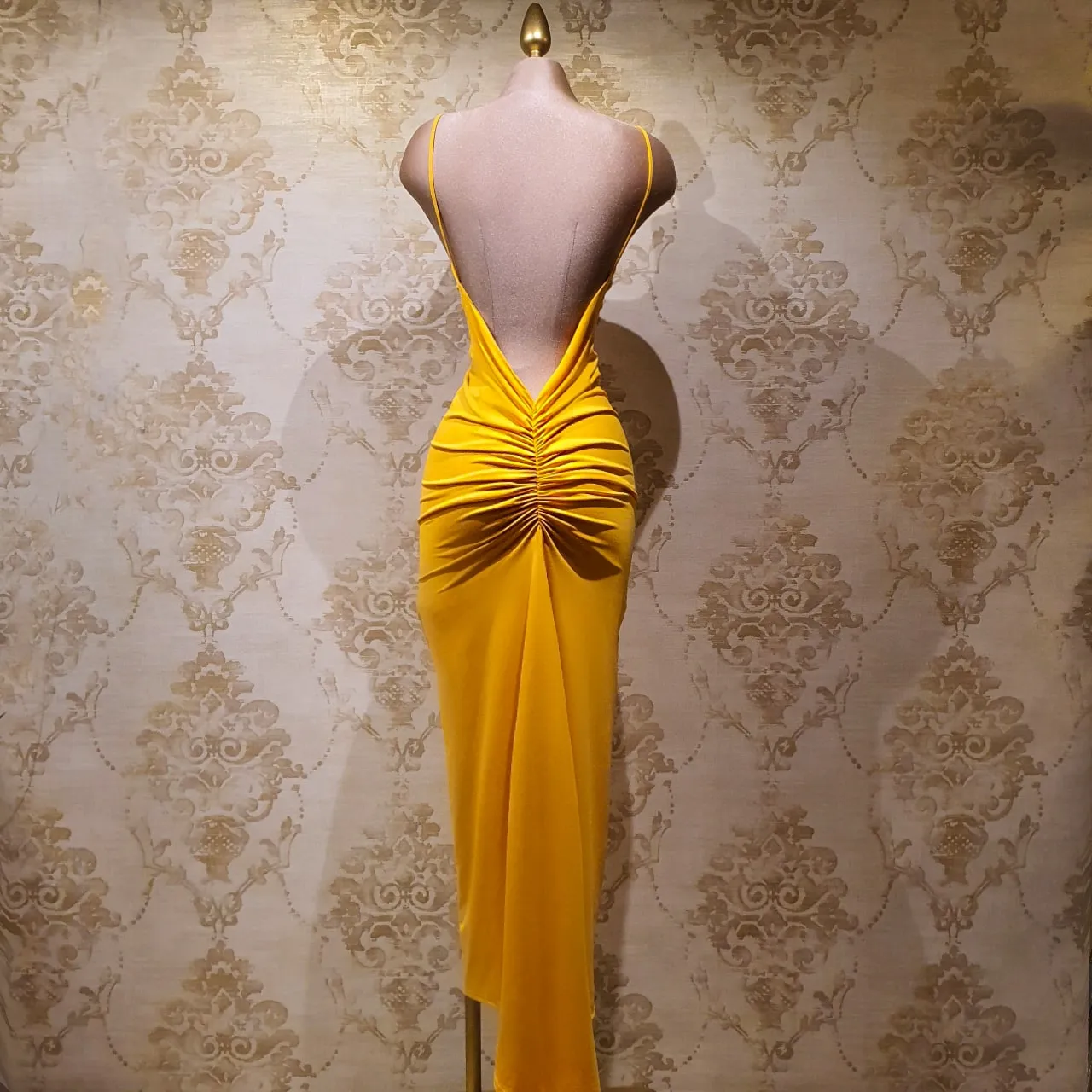 Vestido Amarillo Corto Tirantes Ajustado
