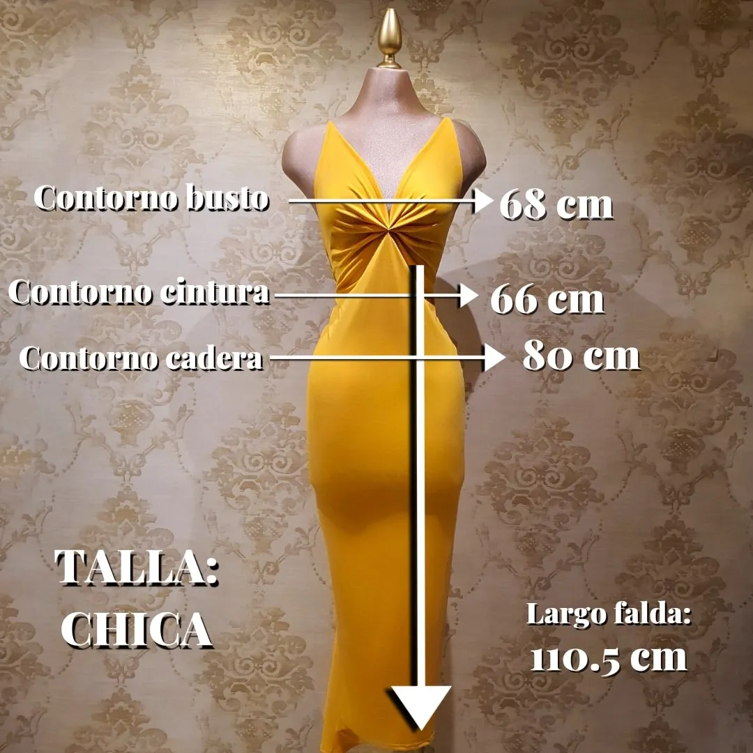 Vestido Amarillo Corto Tirantes Ajustado