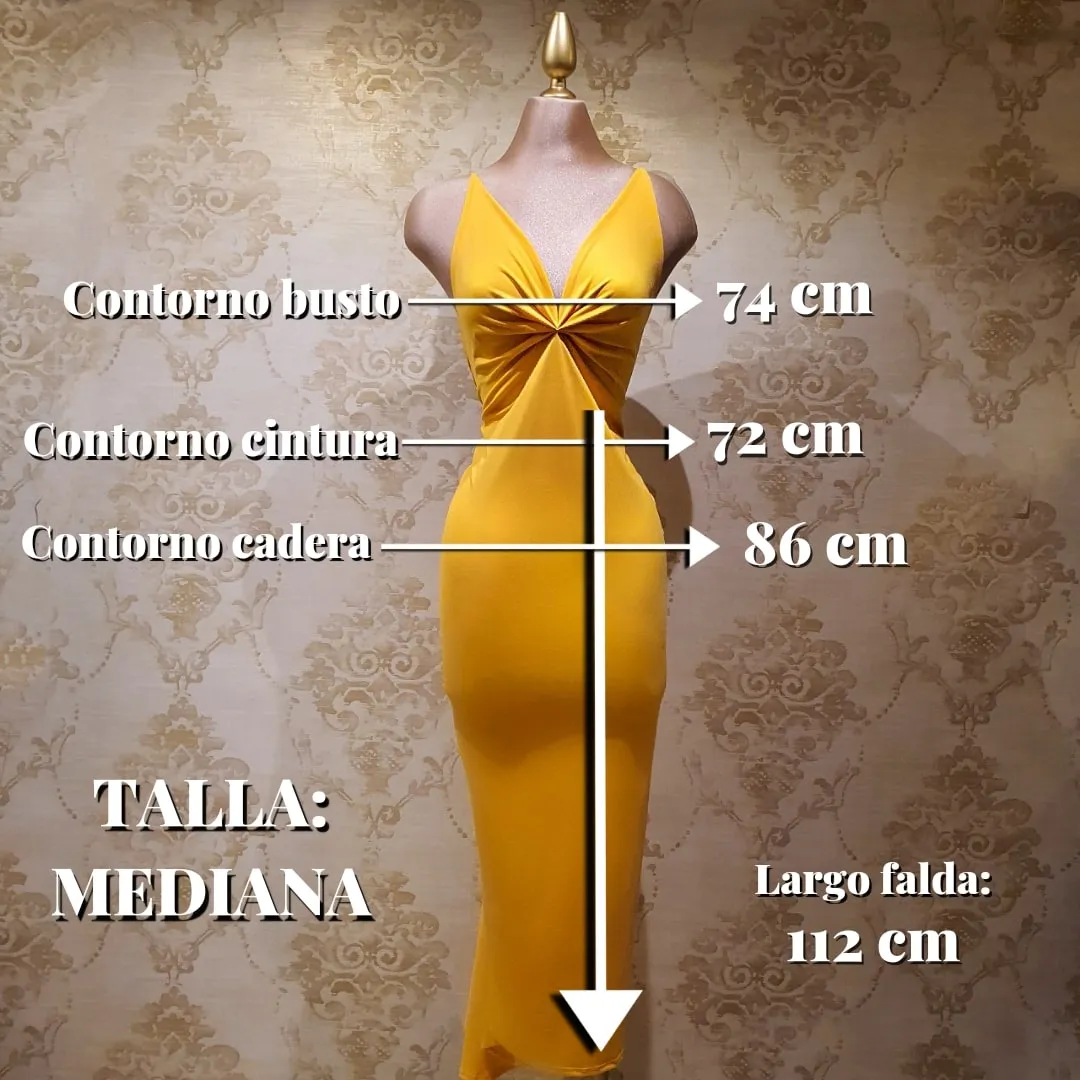 Vestido Amarillo Corto Tirantes Ajustado