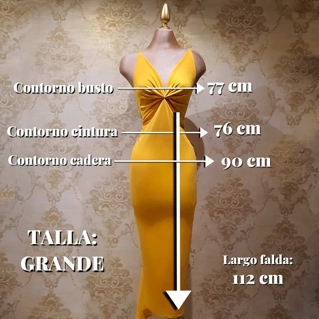 Vestido Amarillo Corto Tirantes Ajustado