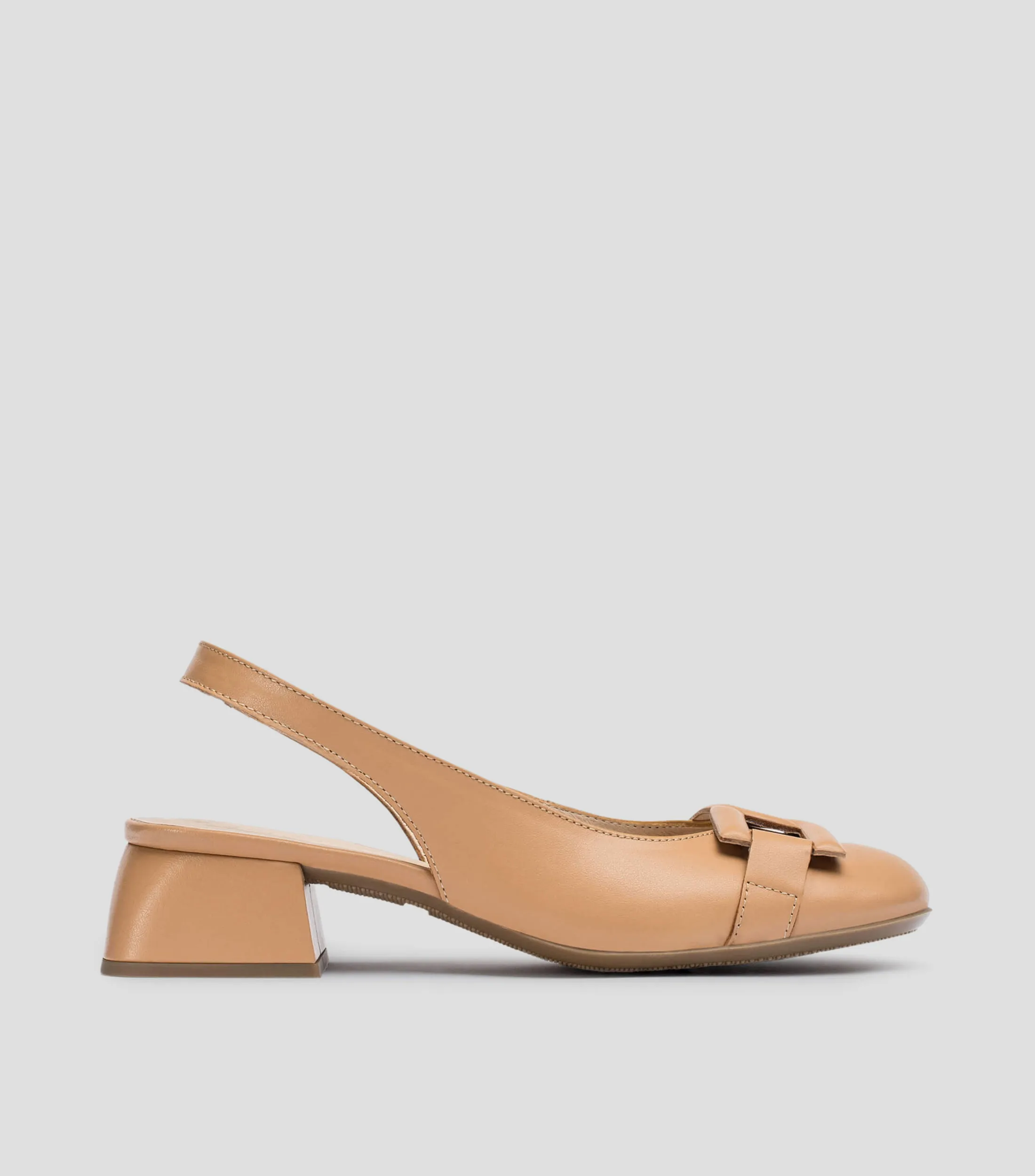 Wonders Zapatos Casuales Slip On en Piel de Tacón Bajo Cuadrado Mujer