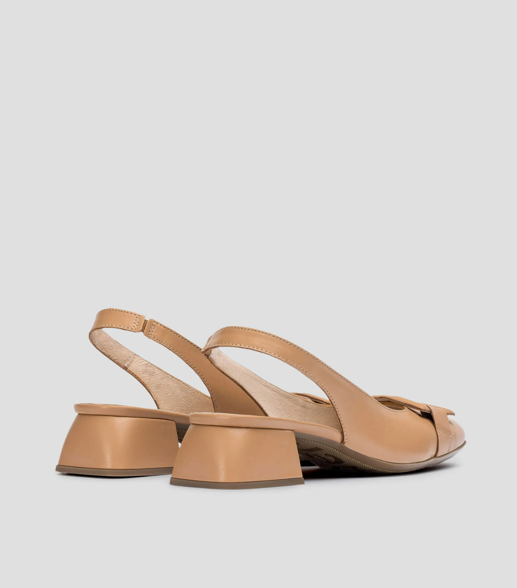 Wonders Zapatos Casuales Slip On en Piel de Tacón Bajo Cuadrado Mujer