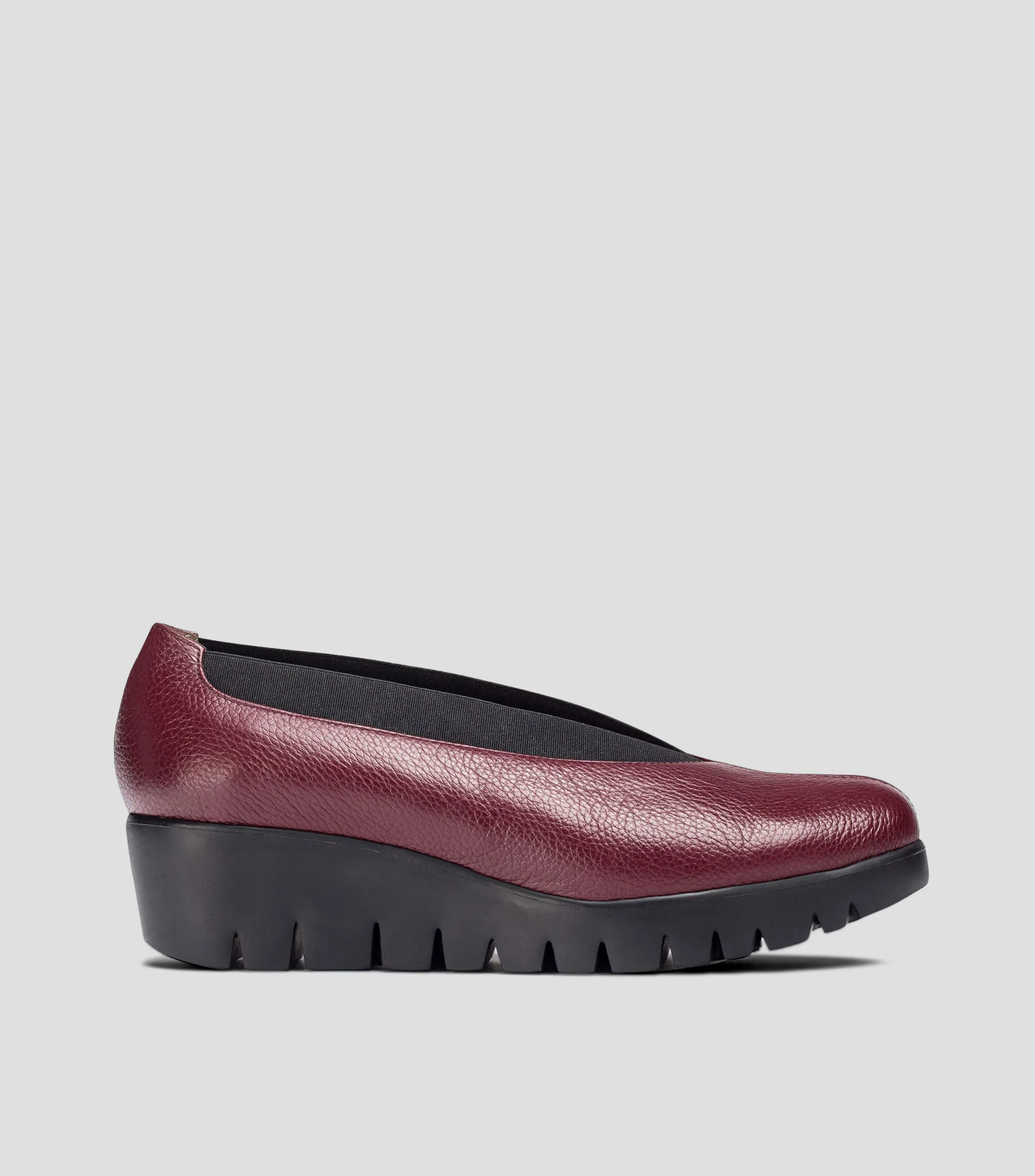 Wonders Zapatos Slip On en piel con tacón bajo de cuña Mujer