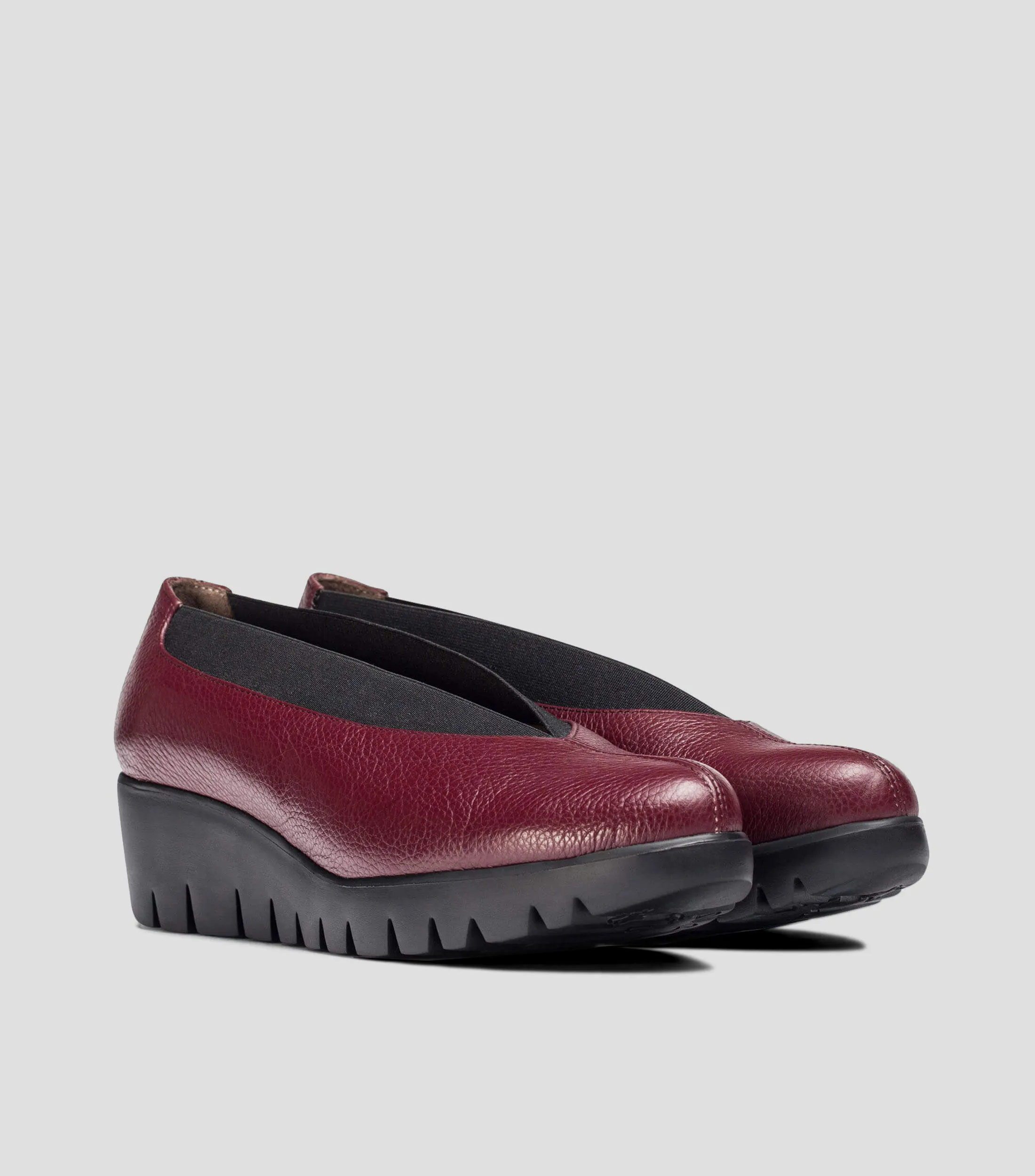 Wonders Zapatos Slip On en piel con tacón bajo de cuña Mujer